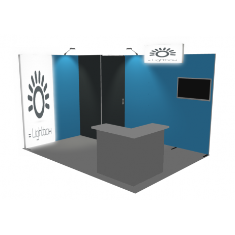 Stand 12 m2 cadre pré-monté avec réserve