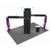 Stand 24 m2 cadre aluminium pré-monté avec arches et étagères
