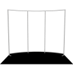 Module structure tubulaire portable modulable courbe 290x234 cm