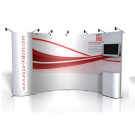 Exemples de configuration stand portable modulable flexible