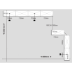 Plan du stand parapluie modulable 12 m2 2 cotés fermés avec réserve