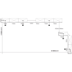 Plan du stand parapluie modulable 18 m2 2 cotés ouverts avec réserve