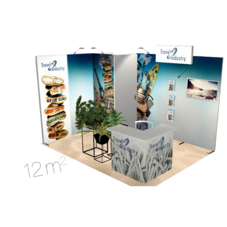 Stand 12 m2 en location 2 cotés ouverts