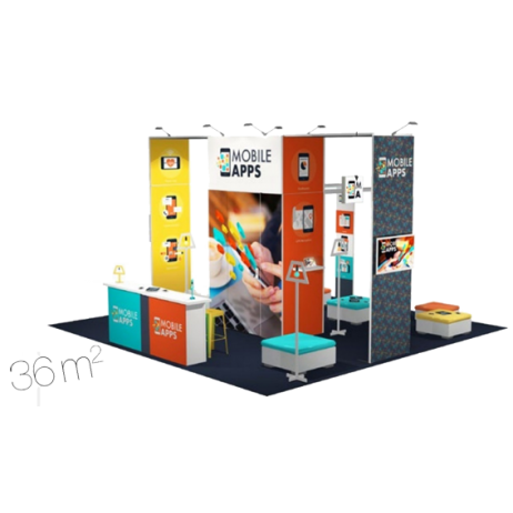 Stand 36 m2 en location en ilot