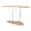 structure nue de la table ovale pliable