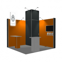 Stand 9 m2 cadre aluminium pré-monté configuration D