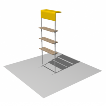 Module structure tubulaire avec étagères