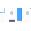 Plan du pack 18 m2 stand modulable tubulaire avec réserve plus arche multimédia