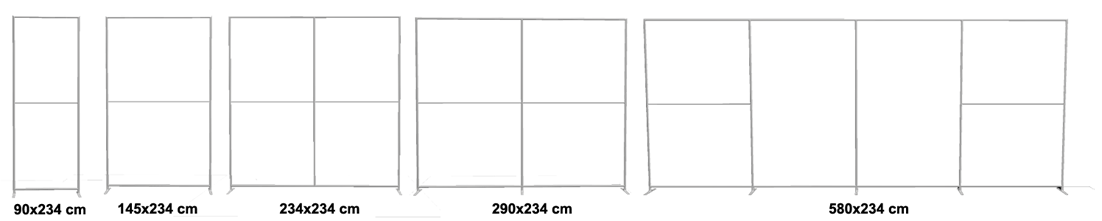 taille du mur d'image tubulaire droit